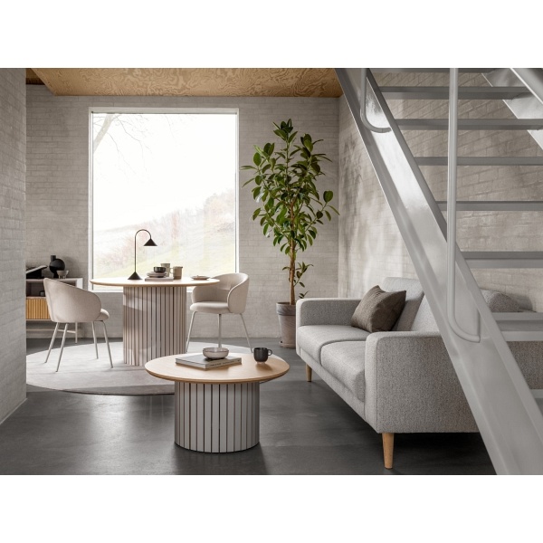 Krzesło Eleonor beżowe Basel 24 beżowa podstawa - ACTONA